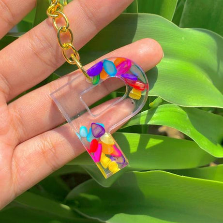 Personalized "Transparent" Letter Keychain