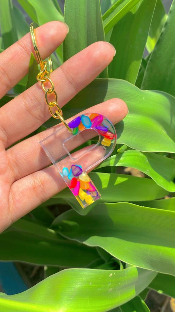 Personalized "Transparent" Letter Keychain